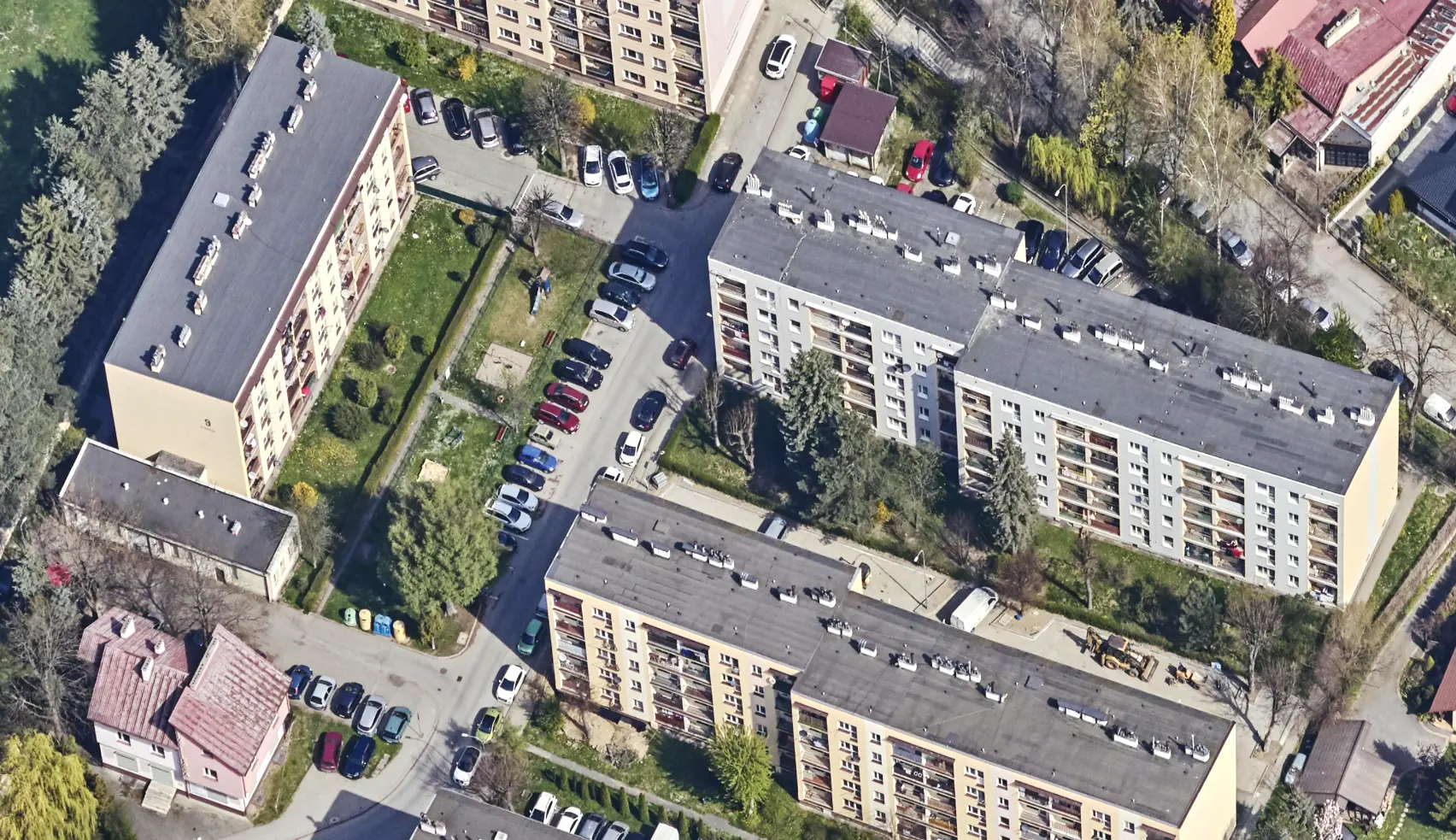 To samo osiedle na zdjęciu ukośnym